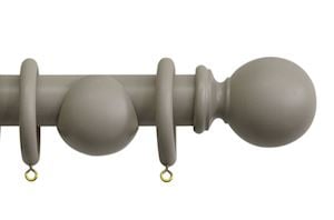 Jones 35mm Shore Wooden Curtain Pole Clay - Thumbnail 1