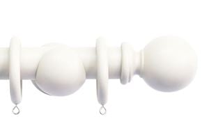 Jones 35mm Shore Wooden Curtain Pole White