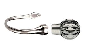 Krura Curtain Holdback Satin Steel