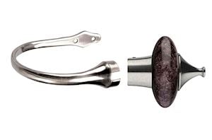 Lantern Curtain Holdback Satin Steel