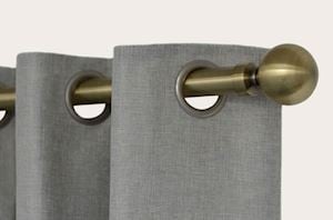 Laura Ashley 28mm Ball Eyelet Pole Antique Brass - Thumbnail 2