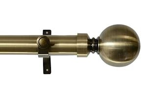 Laura Ashley 28mm Ball Eyelet Pole Antique Brass