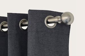 Laura Ashley 28mm Ball Eyelet Pole Matt Nickel - Thumbnail 2