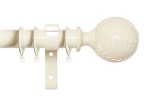 Laura Ashley 28mm Swirl Curtain Pole Cream - Thumbnail 1