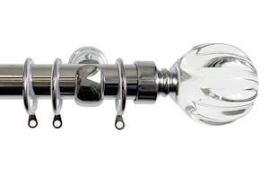 Laura Ashley 28mm Vivien Curtain Pole Chrome