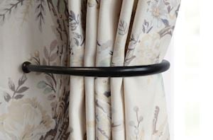 Laura Ashley Black Ball End Curtain Holdbacks - Thumbnail 2