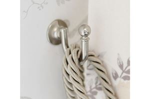 Laura Ashley Matt Nickel Classic Tieback Hook - Thumbnail 2