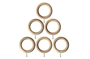Laura Ashley Mitchell 28mm Washed Oak Wooden Rings