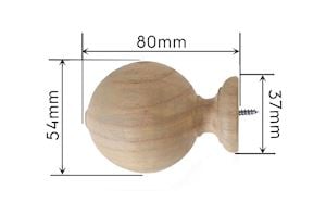 Laura Ashley Mitchell 28mm Wooden Eyelet Pole Washed Oak - Thumbnail 4