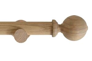 Laura Ashley Mitchell 28mm Wooden Eyelet Pole Washed Oak
