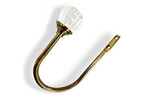 Laura Ashley Vivien Glass Curtain Holdback Antique Brass - Thumbnail 1