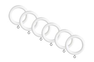 Laura Ashley 35mm Cotton White Wooden Rings