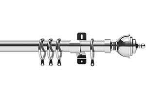 Swish 28mm Elements Minster Chrome Metal Curtain Pole