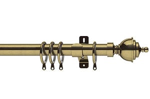 Swish 28mm Elements Minster Antique Brass Metal Curtain Pole - Thumbnail 1