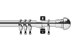Swish 28mm Elements Nexus Chrome Metal Curtain Pole