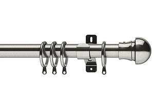Swish 28mm Elements Nexus Satin Steel Metal Curtain Pole - Thumbnail 1