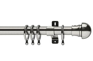 Swish 28mm Elements Nexus Satin Steel Metal Curtain Pole