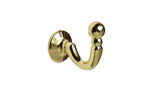 Palma Tie Back Hooks Bright Brass