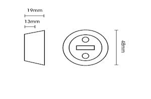 Rolls Neo 28mm Recess Pole Black Nickel - Thumbnail 2