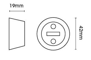 Rolls Neo 28mm Recess Pole Chrome - Thumbnail 2