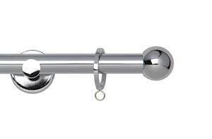 Rolls 19mm Neo Ball Metal Curtain Pole Chrome