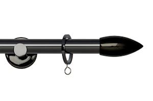 Rolls 19mm Neo Bullet Metal Curtain Pole Black Nickel - Thumbnail 1