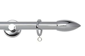 Rolls 19mm Neo Bullet Metal Curtain Pole Chrome - Thumbnail 1