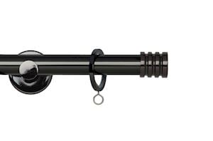 Rolls 19mm Neo Stud Metal Curtain Pole Black Nickel