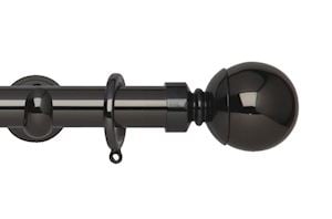 Rolls 28mm Neo Ball Metal Curtain Pole Black Nickel