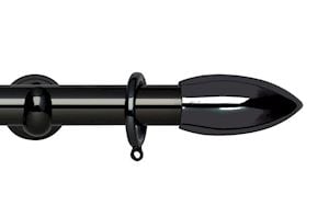 Rolls 28mm Neo Bullet Metal Curtain Pole Black Nickel