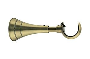 Rolls 28mm Neo Trumpet Metal Curtain Pole Spun Brass - Thumbnail 2