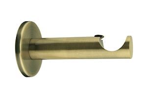 Rolls Neo 28mm Cylinder Curtain Pole Bracket Spun Brass - Thumbnail 1