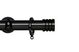 Rolls 28mm Neo Stud Metal Curtain Pole Black Nickel