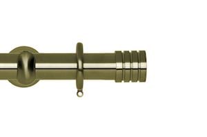 Rolls 28mm Neo Stud Metal Curtain Pole Spun Brass - Thumbnail 1