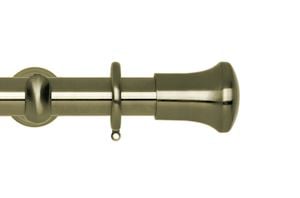 Rolls 28mm Neo Trumpet Metal Curtain Pole Spun Brass - Thumbnail 1