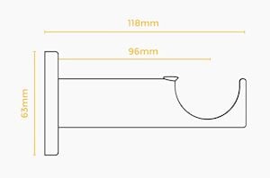 Rolls 35mm Neo Stud Metal Curtain Pole Chrome - Thumbnail 4