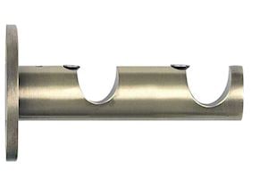 Rolls 28mm Neo Trumpet Double Curtain Pole Spun Brass - Thumbnail 2