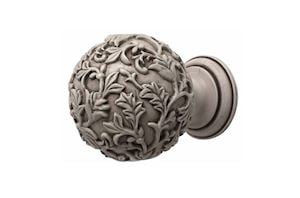 Rolls 45mm Modern Country Brushed Ivory Floral Ball Finial  - Thumbnail 1