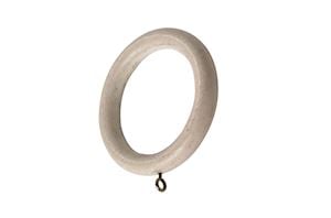 Rolls 45mm Modern Country Button Brushed Ivory Wooden Curtain Pole - Thumbnail 3