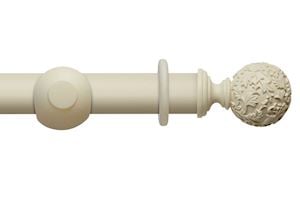 Rolls 45mm Modern Country Floral Ball Pearl Wooden Curtain Pole