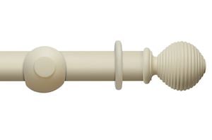 Rolls 45mm Modern Country Ribbed Ball Pearl Wooden Curtain Pole
