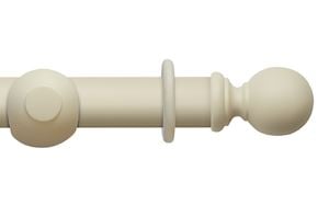 Rolls 55mm Modern Country Ball Pearl Wooden Curtain Pole - Thumbnail 1