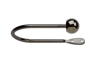 Rolls Neo Ball Black Nickel Metal Curtain Holdbacks