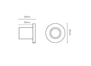 Rolls Neo 19mm Recess Bracket Chrome - Thumbnail 2