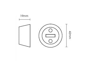 Rolls 28mm Neo Recess Bracket Spun Brass - Thumbnail 2