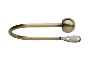 Rolls Neo Ball Spun Brass Curtain Holdbacks
