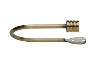 Rolls Neo Stud Spun Brass Curtain Holdbacks
