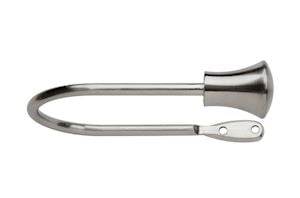 Rolls Neo Trumpet Stainless Steel Curtain Holdbacks