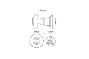 Rolls Woodline Wooden Curtain Holdback White - Thumbnail 2