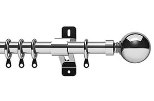 Swish 28mm Elements Belgravia Chrome Metal Curtain Pole